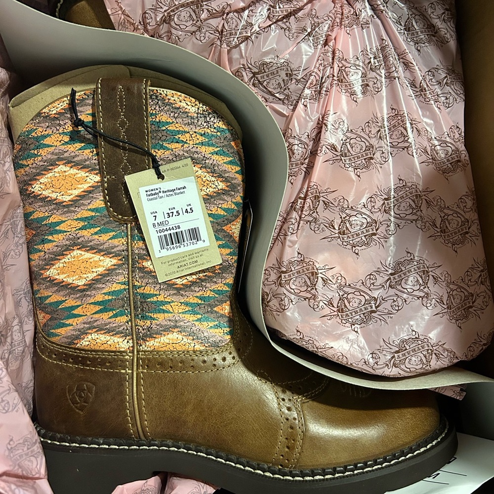 Ariat Brown and Multicolor Heeled Boots - Picture 4 of 4